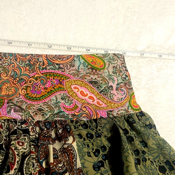 Paisley Print Bohemian Style Mini Skirt | Medium - Picture 9 of 13